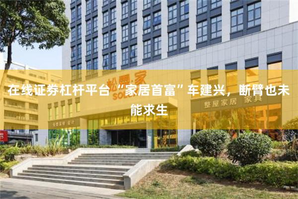 在线证劵杠杆平台 “家居首富”车建兴，断臂也未能求生