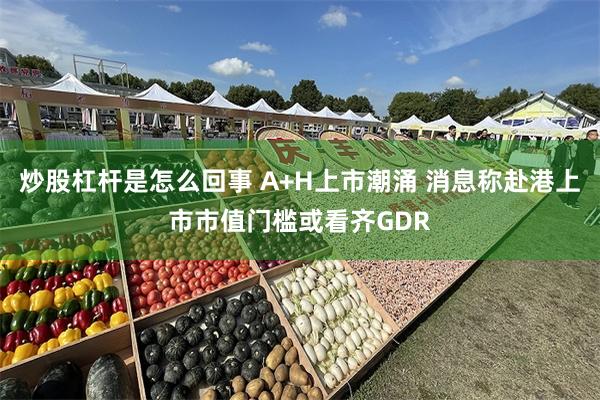 炒股杠杆是怎么回事 A+H上市潮涌 消息称赴港上市市值门槛或看齐GDR