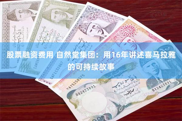 股票融资费用 自然堂集团：用16年讲述喜马拉雅的可持续故事