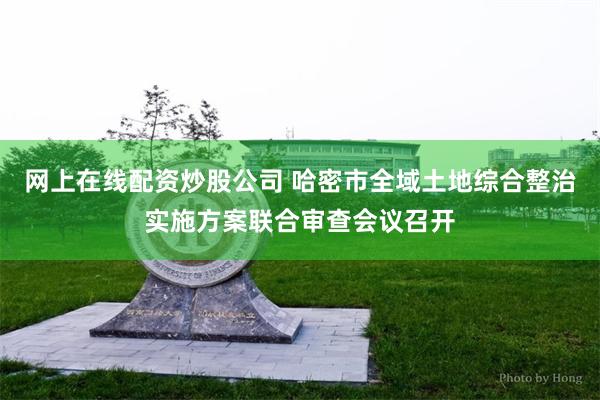 网上在线配资炒股公司 哈密市全域土地综合整治实施方案联合审查会议召开